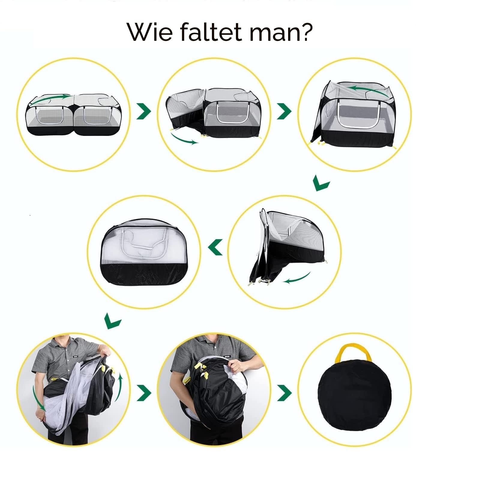 Coolty Kleintier Laufstall Hühnerstall Tiere Pop-up Großer , Beweglicher Hühnerhofzaun für Welpen, Kätzchen, Kaninchen, Enten, Hühner Outdoor Hof