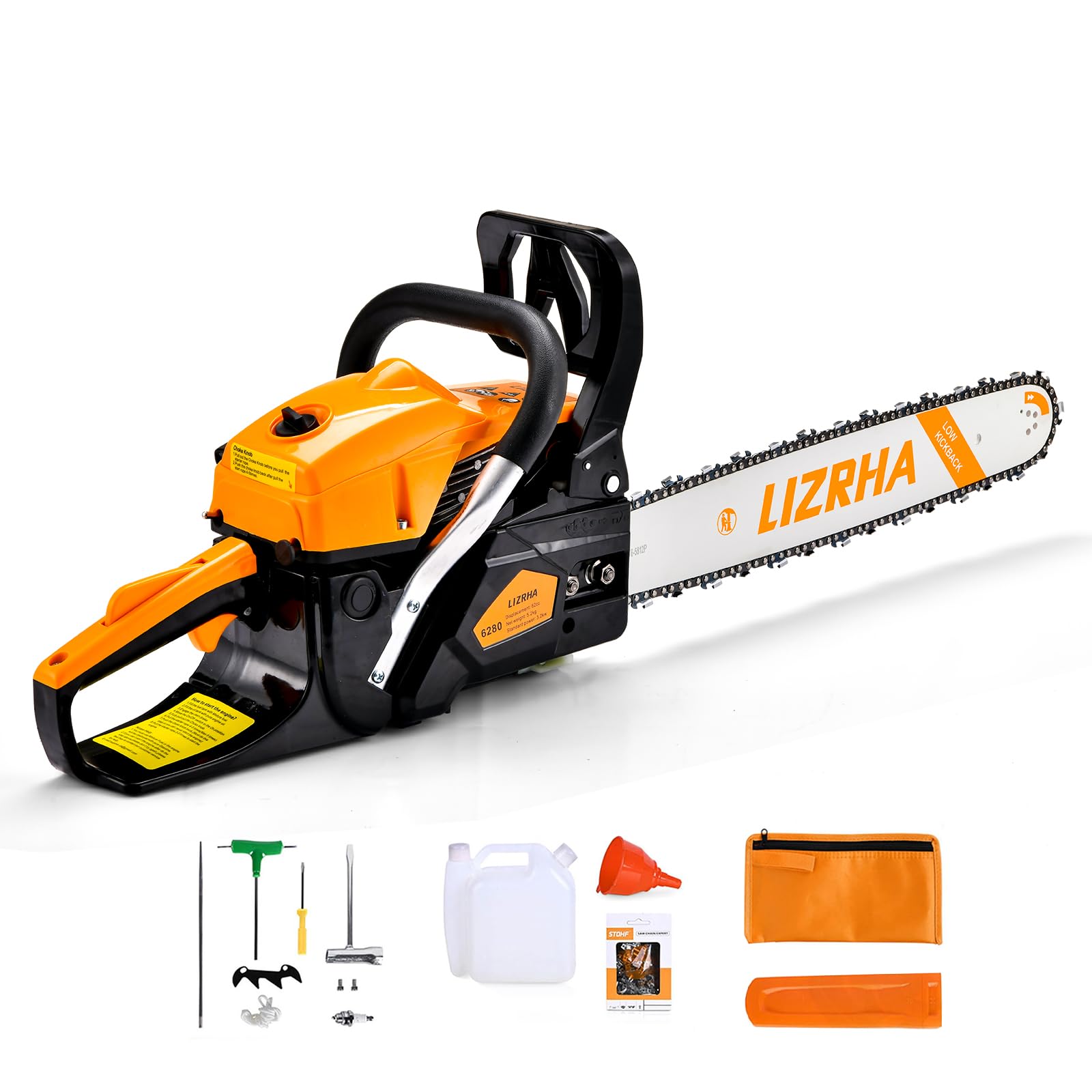 62CC Handheld Gasoline Chainsaw 20 Inch Top Handle 4.2 HP 2 Stroke 62CC Handheld Gasoline Chainsaw 20 Inch Top Handle 4.2 HP 2 Stroke