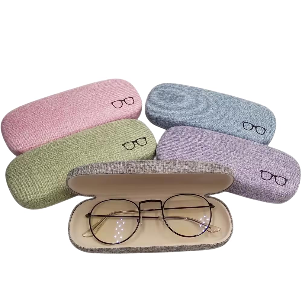 Sunglasses Case Hard Cover Box with Zipper, Silicone Eyeglasses Storage Pouch with Lanyard, Protective Organizer for Sunglasses Spectacles Reading Glasses and Eyewear Accessories-image-20