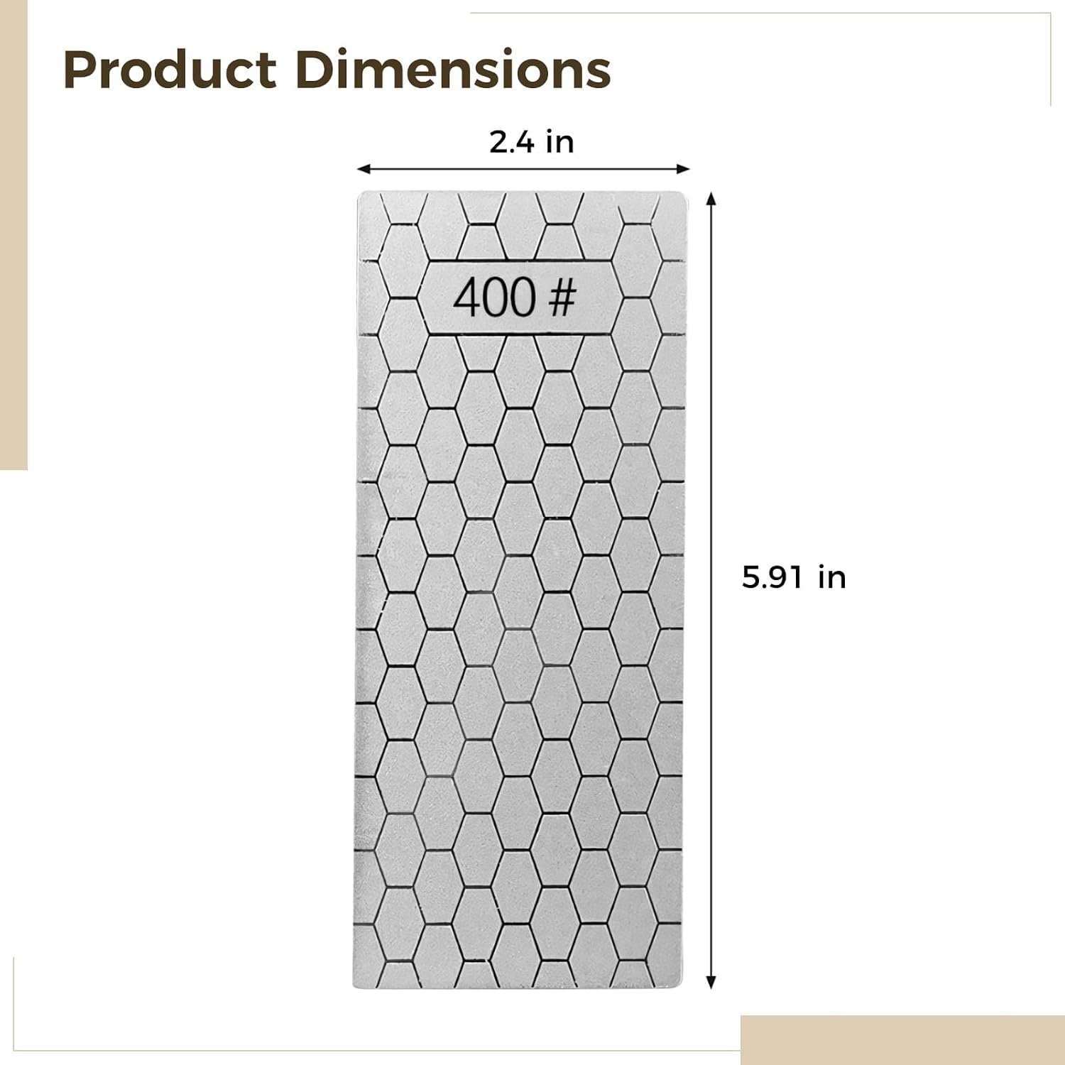 For Woodworking Chisels, Kitchen Knives, 4 Pcs Hone, Honecomb Grinding Blades, Laser Etched, 400 600 1000 1200 Grit, Rectangular Stable Design