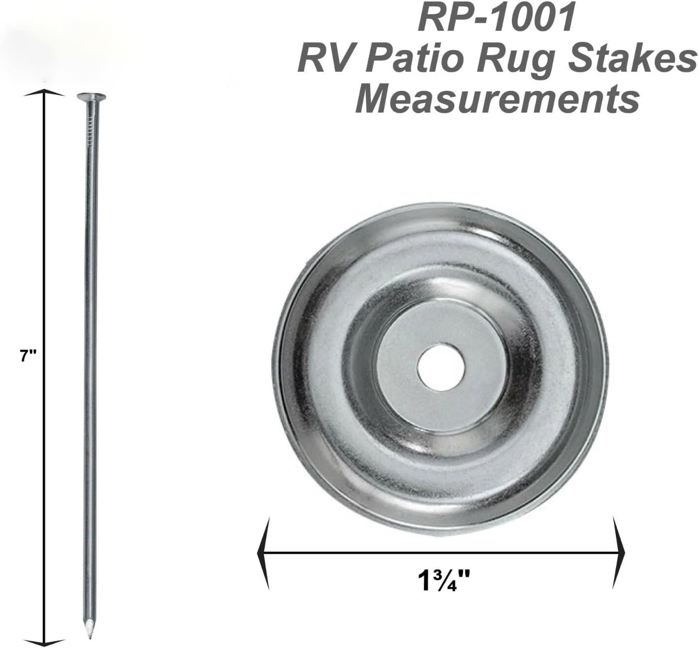 RV Camper Patio Rug Stakes – 6 Pack
