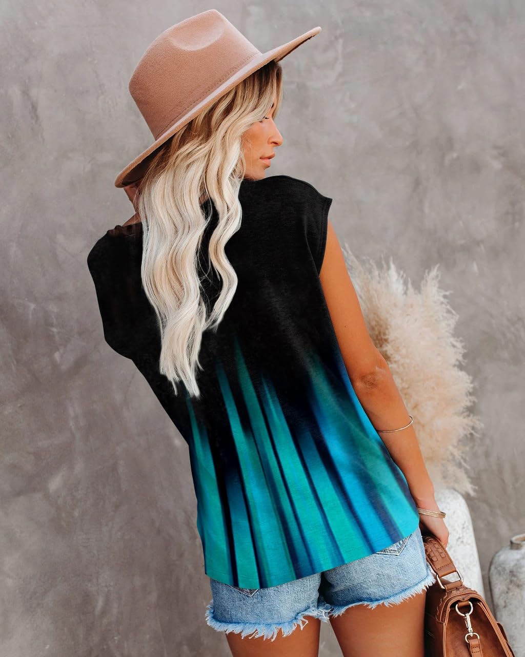 ETCYY NEW Womens Cap Sleeve Tank Tops Casual T-Shirt Loose Fit Basic Shirts - Image 2