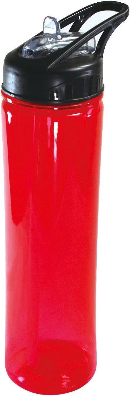 25 Oz Plastic Water Bottle with Flip Up Straw
