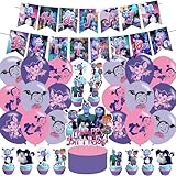 Vampirina Party Decoration Set - Theme Banner, Cake Topper, Latex Balloons for Kids Birthday Supplies