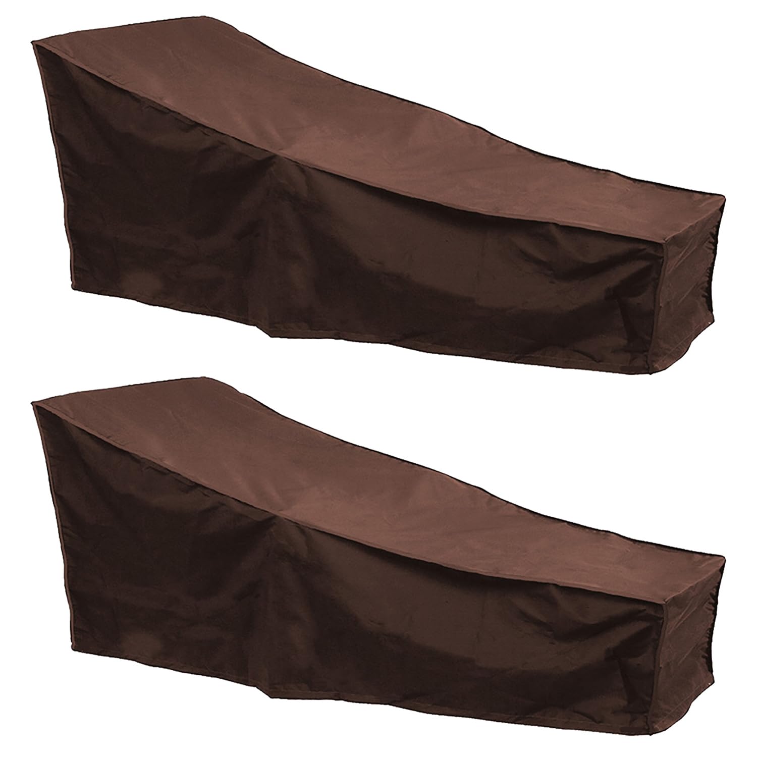 Funda para Tumbona de Patio, Resistente al Agua, Resistente A Todo Tipo de Clima, Funda para Muebles de Patio, 82 x 30 x 16 Pulgadas (Café-2Pcs)