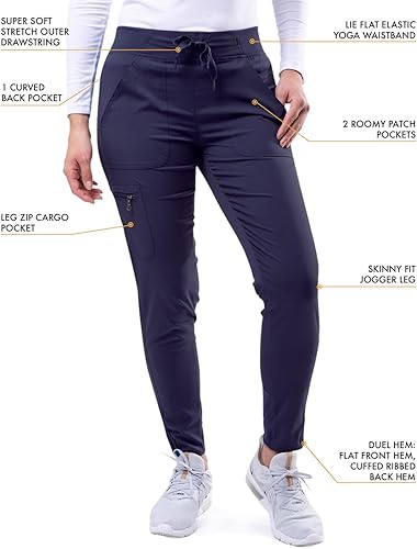 Miniatura 4 de Adar Pro - Conjunto médico moderno para mujer - Camiseta médica moderna con cuello en V y pantalón médico, pantalón de yoga