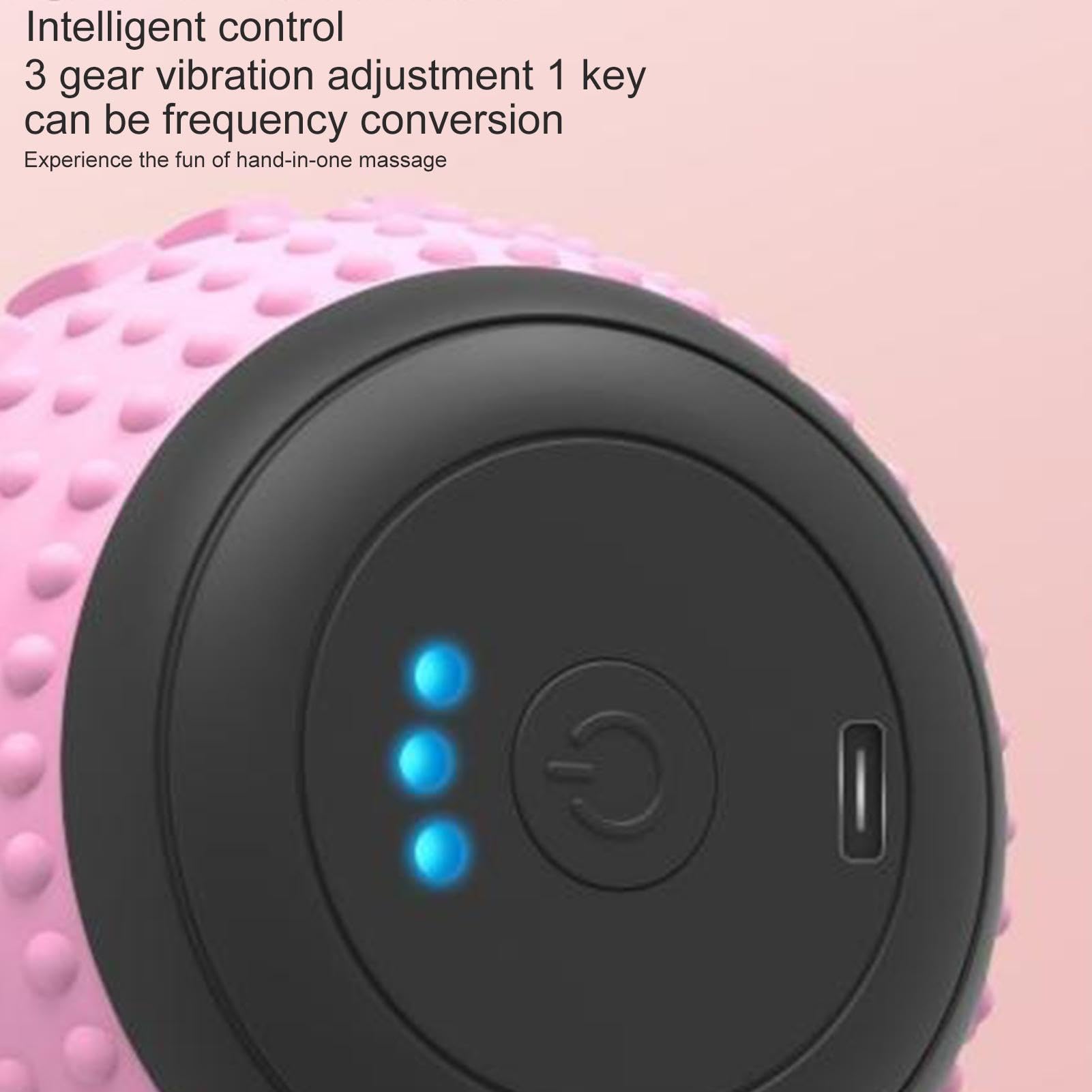Balle de Massage Vibrante Rouleau de Massage Vibrant 3 Vitesses | Rouleau Vibrant Rechargeable Pour Après-Entraînement Travail Gym Maison Récupération Sportive Fitness Yoga