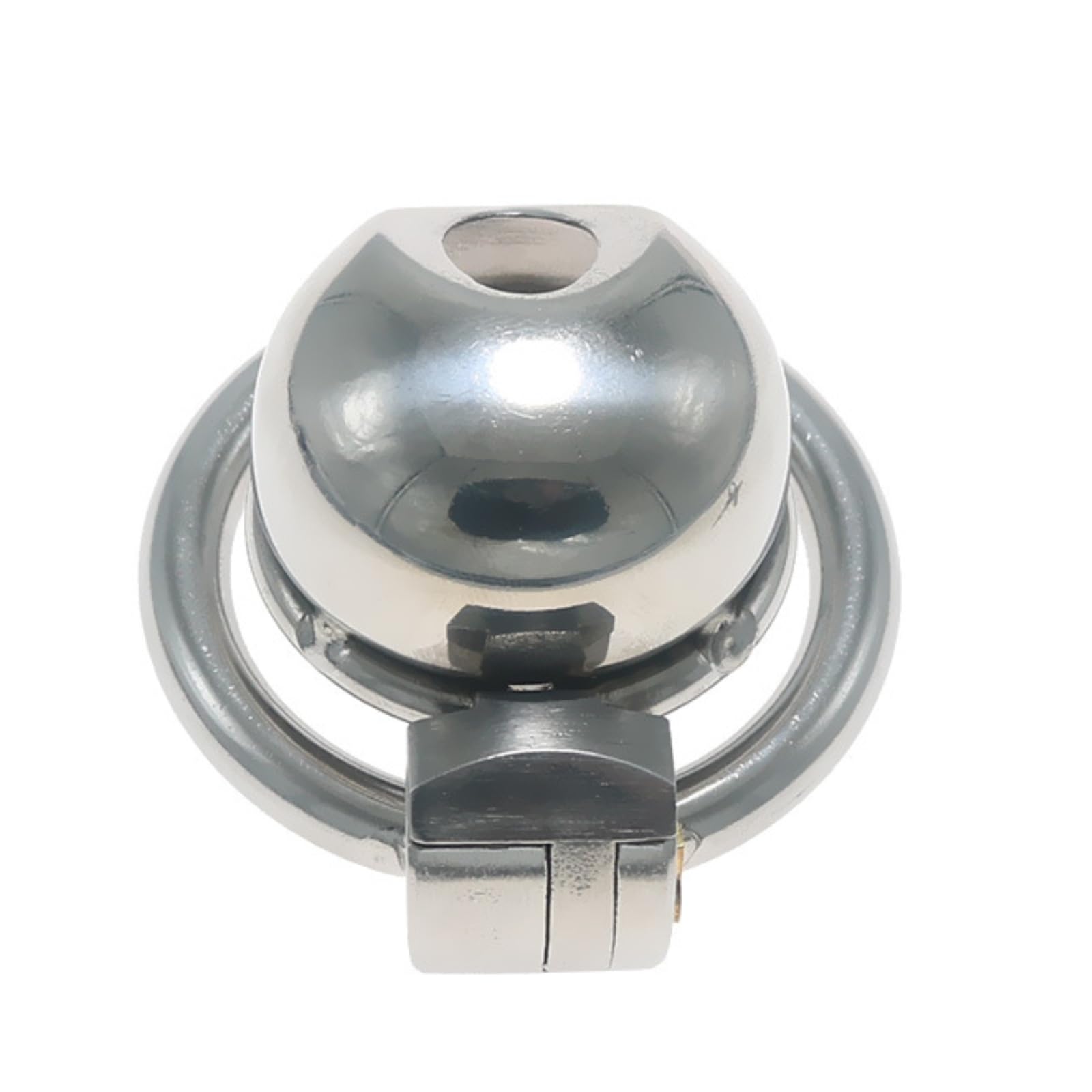 Générique Mini Cage Anti-défécation compacte en Acier Inoxydable pour Homme avec 1 Mousqueton de retenue-FRMZ29