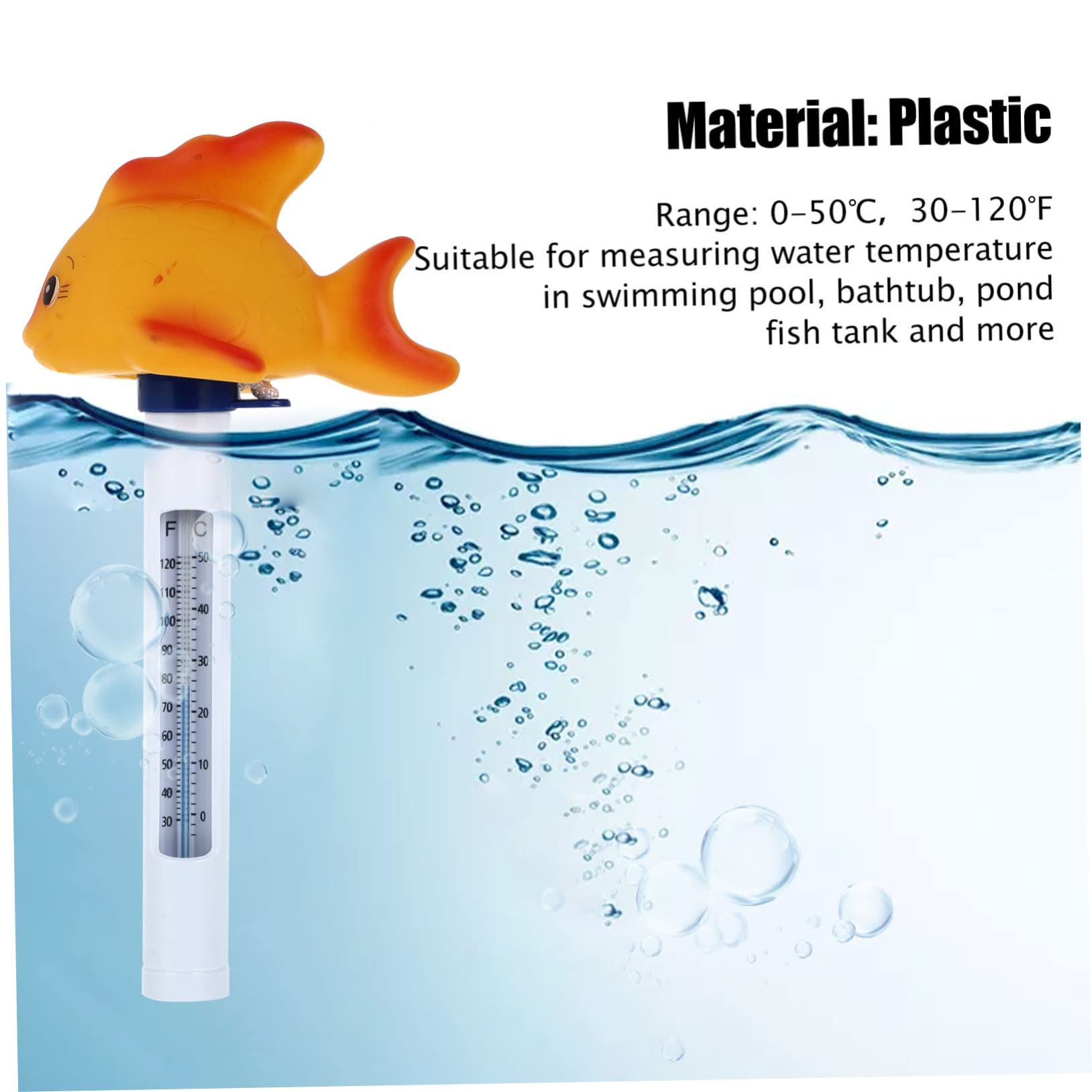 Sosoport 3pezzi Termometro Galleggiante Per Piscina Forma Di Pesce Misuratore Di Temperatura Per Piscine Vasche Da Bagno e Acquari Design Divertente e Adorabile Display Fahrenheit e Celsius