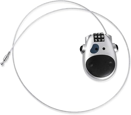 Miniatura 7 de Newdeport Cerradura de cable cerraduras de bicicleta con combinaciones + cerradura de casco + cerradura de equipaje para bicicletas de necesidades