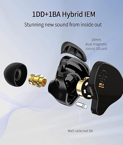 Miniatura 8 de KZ ZSN PRO X Auriculares de doble conductor, auriculares de sonido estéreo de alta fidelidad con armadura equilibrada y controlador dinámico