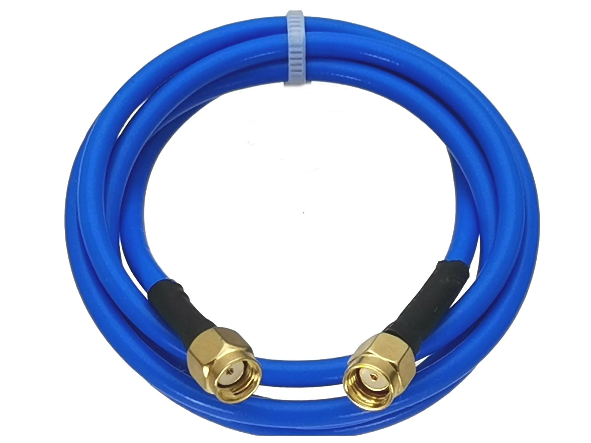 LIHUA - Cavo coassiale semirigido flessibile blu da 0,141" RG402, connettore R*/F RP-SMA maschio a connettore maschio, 1 pezzo, 4 pollici ~ 20 m (12 pollici)