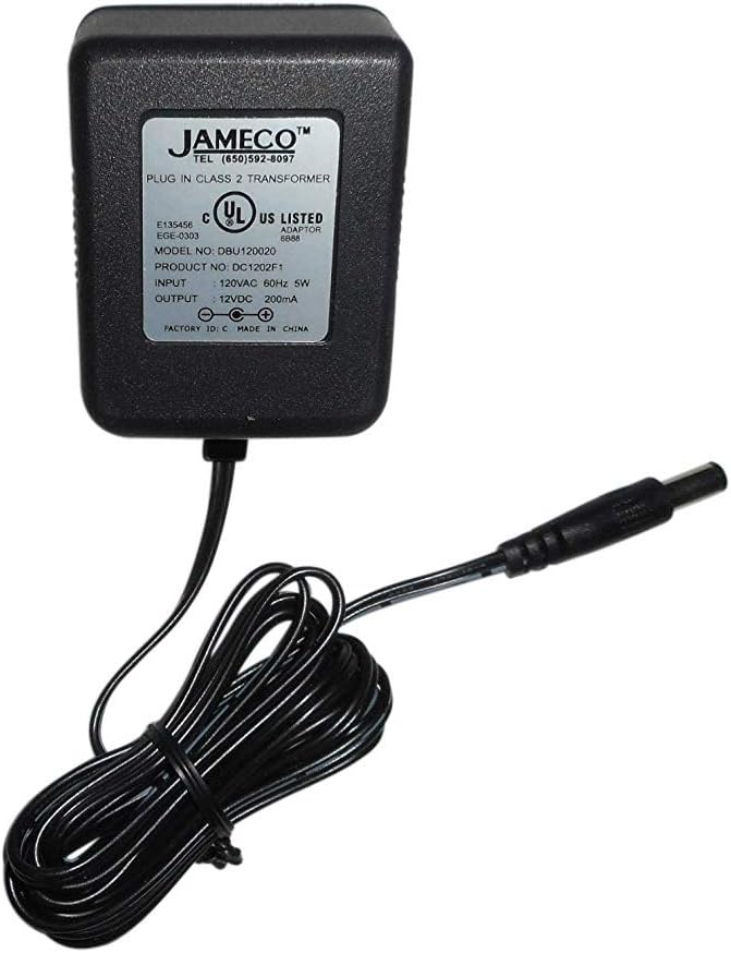 Ac-dc Adaptor, Class 2 Transformer,Ac120v to DC12V .2A 200Ma for Most Appliances or Tools.