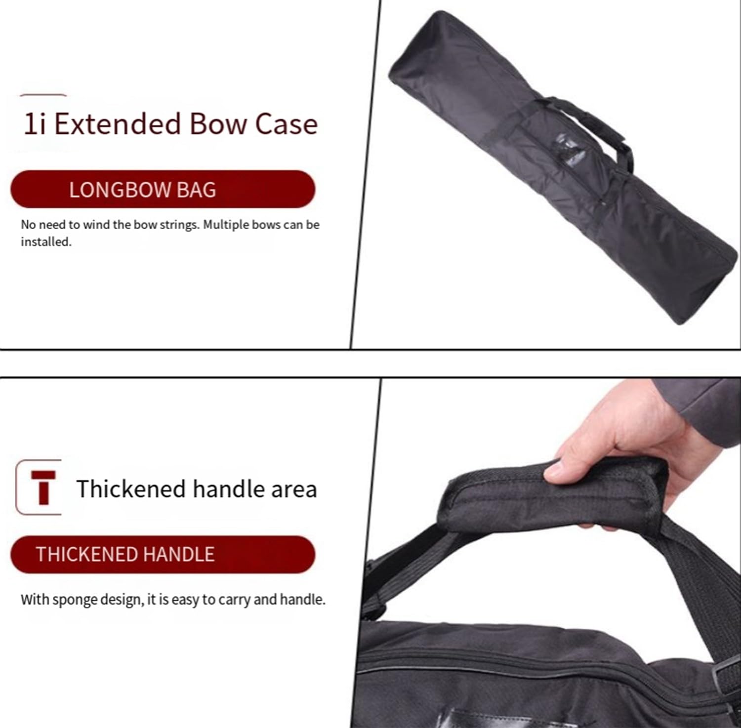 Bolsa De Recurvo Bolsa De Transporte para Arco Lona Resistente Multifuncional Correa Interior Bolsa De Arco Largo Tradicional para Almacenamiento De Accesorios Y Camping Al Aire Libre 59in