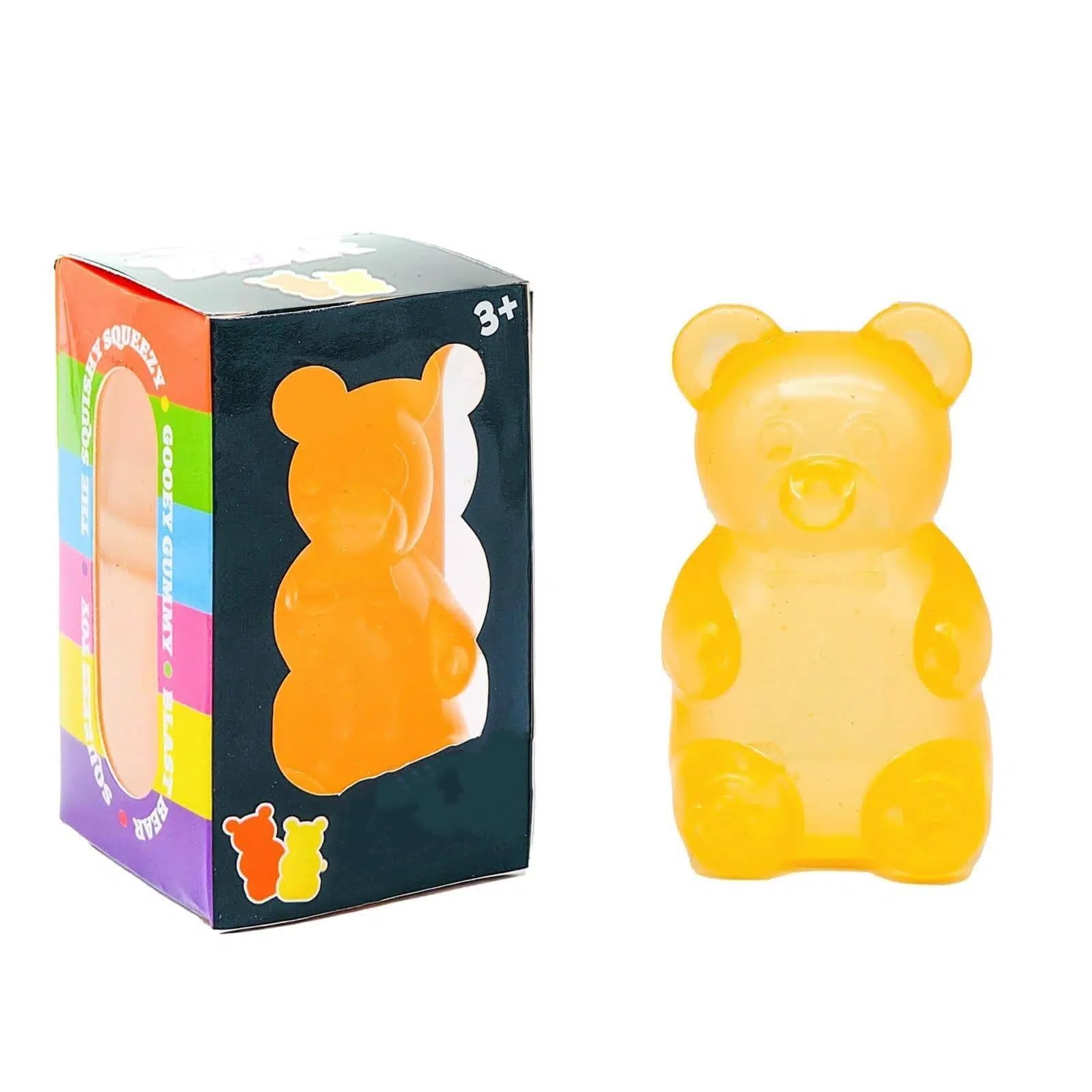 Bear Toy,Stress Bear Squishy Ball,Malt Sugar Textured Bear Squeeze Toy Fidget Squishy Toys for Anxiety Relief for Students and Adults Creative Party Filler Gift (Orange) — image 1