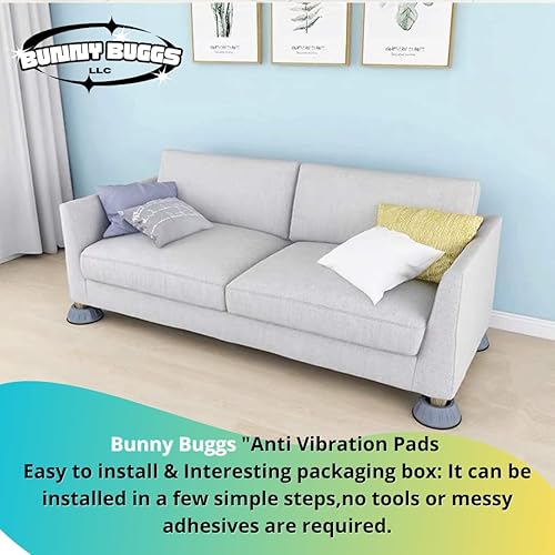 Miniatura 3 de Almohadillas antivibración para lavadora, 4 piezas con cancelación de golpes y ruido, soporte para lavadora y secadora, almohadillas para pies