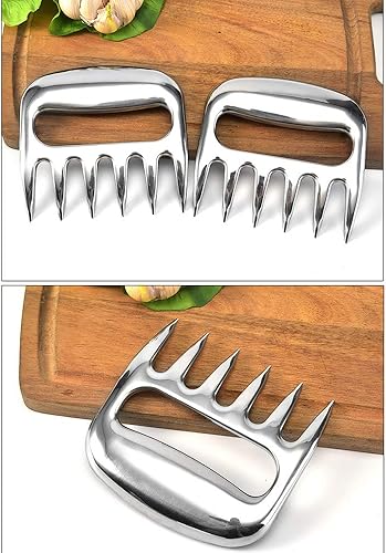 Miniatura 8 de Garra de oso, picadora de carne de barbacoa, separador de carne, trefilado de acero inoxidable, picadora de carne y utensilios de barbacoa, garras