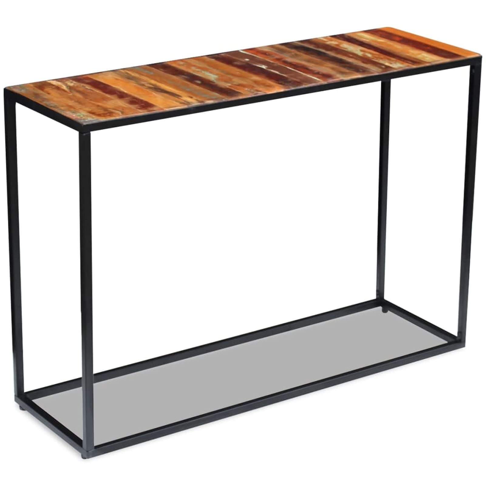 Homgoday Mesa Consola de Madera Maciza reciclada 110x35x76 cm Mesas auxiliares de salón,Mesa Consola Recibidor Mueble de Entrada Estrecha Clásica