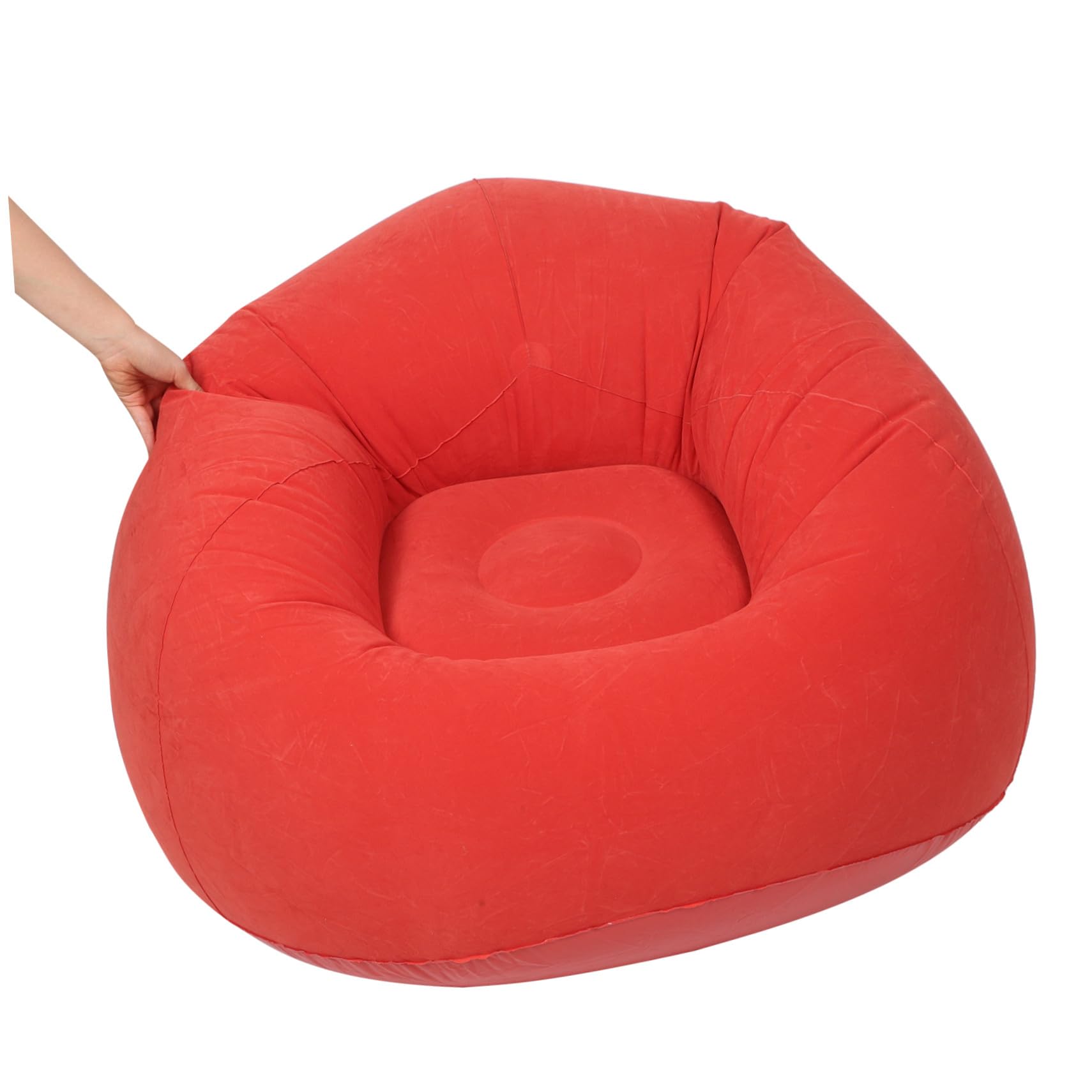 Aufblasbarer Sofasessel mit Luftpumpe, PVC Flock, Tragbar