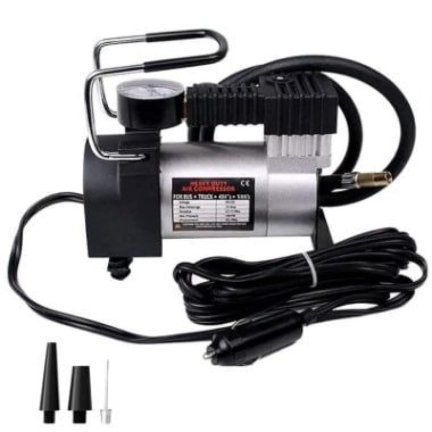 Usevista 50 Psi and 12 V Heavy Duty Compressor Metal Air Compressor Pump for Car/Bike