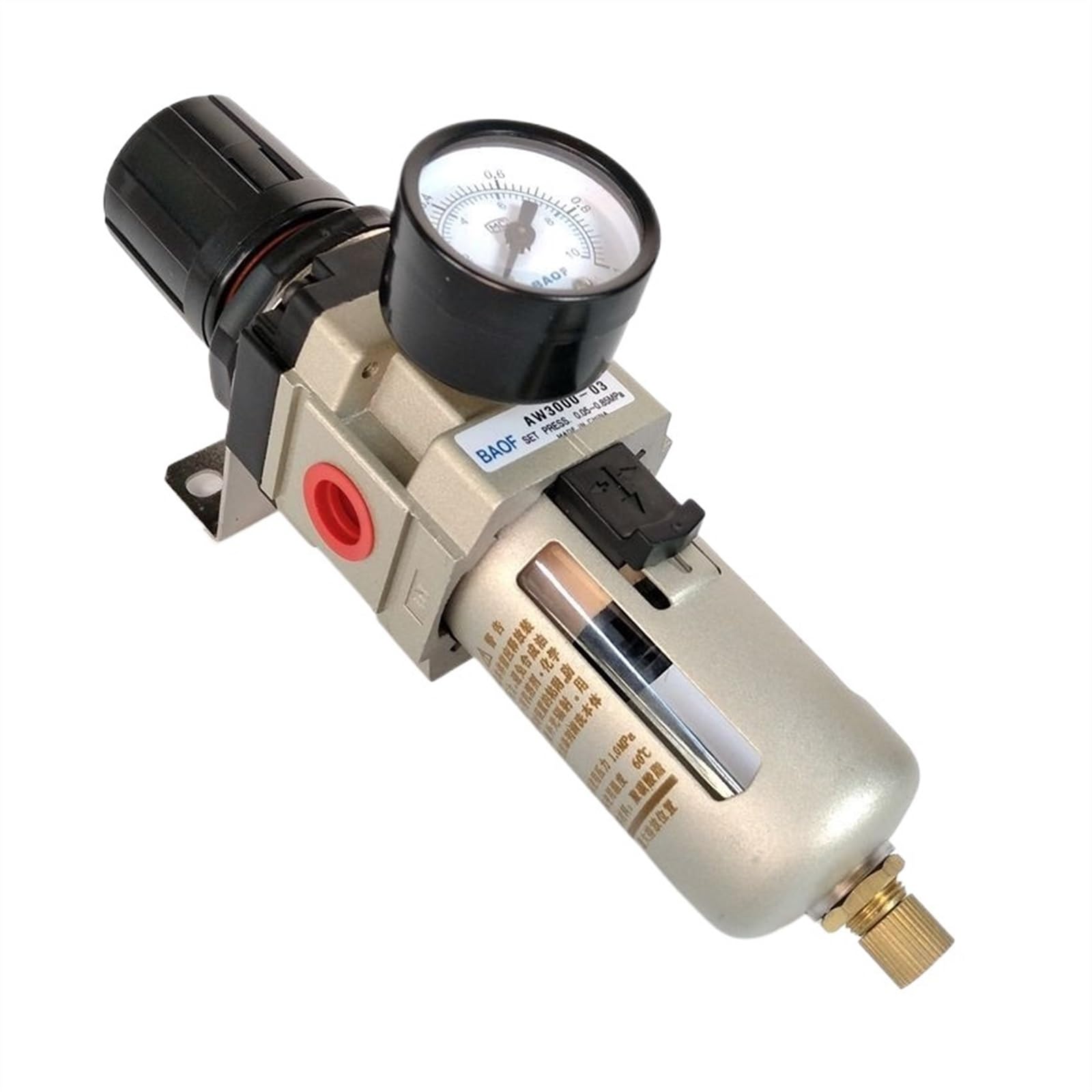Régulateur de filtre à air AW3000-03 3/8 avec vidange manuelle