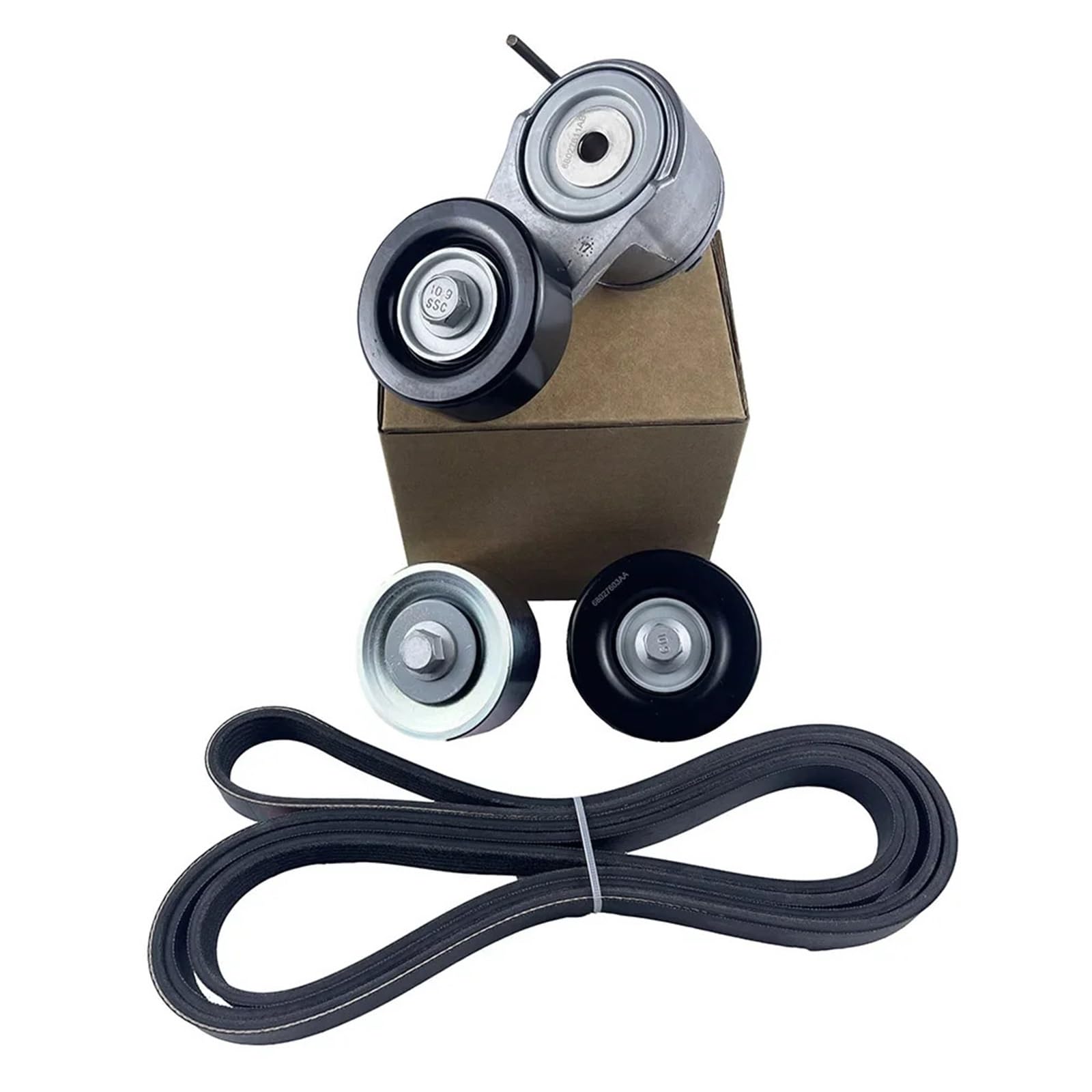 Courroie Tendeur Ensemble Poulie de tendeur de courroie pour Jeep Wrangler 2.8T 53034095AA, 68027611AB, 68027602AA, 68027603AA Poulie-tendeur(Tensioner 68027611AB)