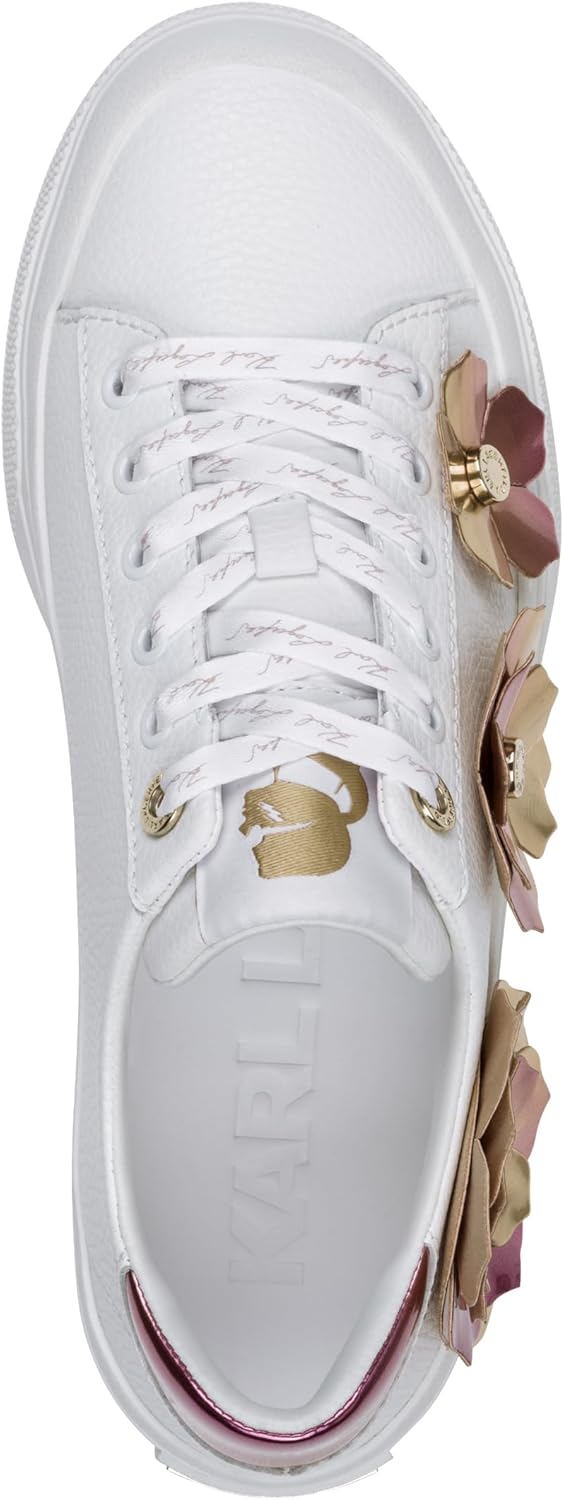 Karl Lagerfeld Womens Georgia Sneaker with Flower Embellishments - Image 3