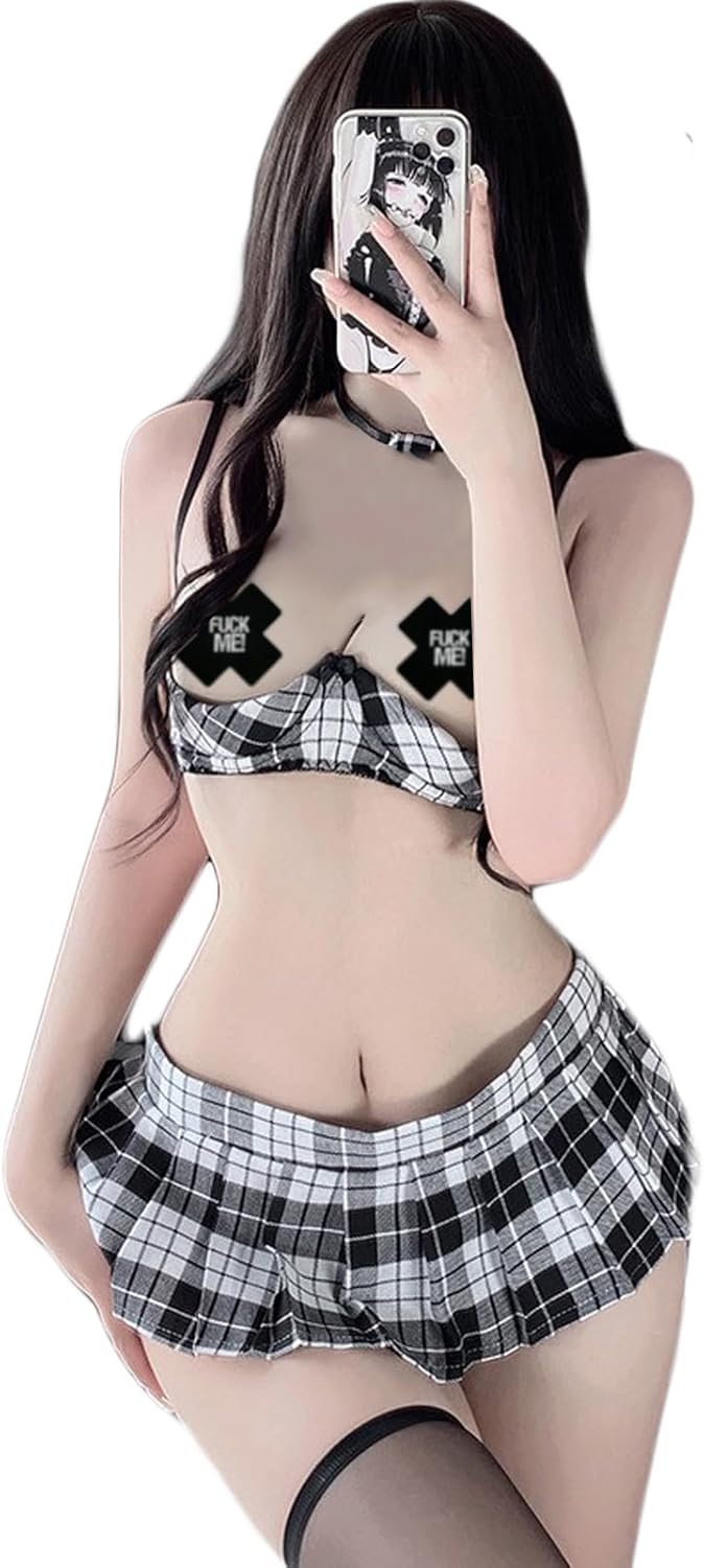 [LIKENNY] セーラー服 ニプレス ギャル コスプレ JK セクシー 女子高生 制服 ミニスカ かわいい 人...