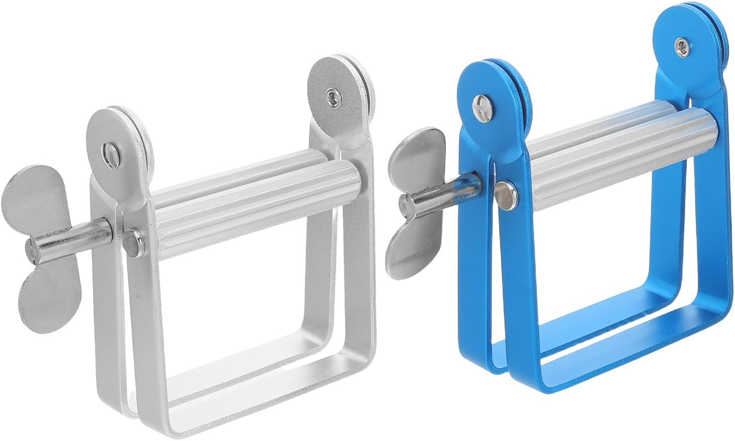 2pcs Metal Paint Tube Squeezer Toothpaste Dispenser Seat Rollers Tool - Wringers for Hair Salon Cosmetics Paint Hand Cream Hairdressing