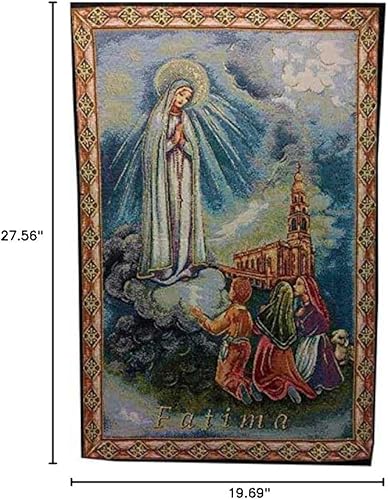 Tapiz de la Virgen de Fátima, Los pastores y el Santuario