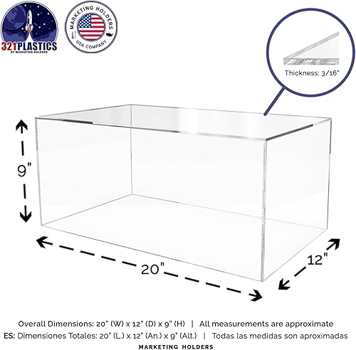 Miniatura 64 de Marketing Holder - Cubo de exhibición alto de 12 x 12 x 42 pulgadas, soporte de escultura artística de plexiglás acrílico, columna elevadora hueca