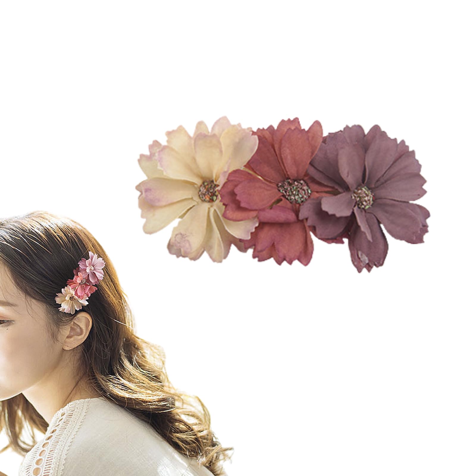 Amazon.co.jp: 髪飾り 花 つまみ細工 ヘアピン ヘアクリップ 前髪 髪 