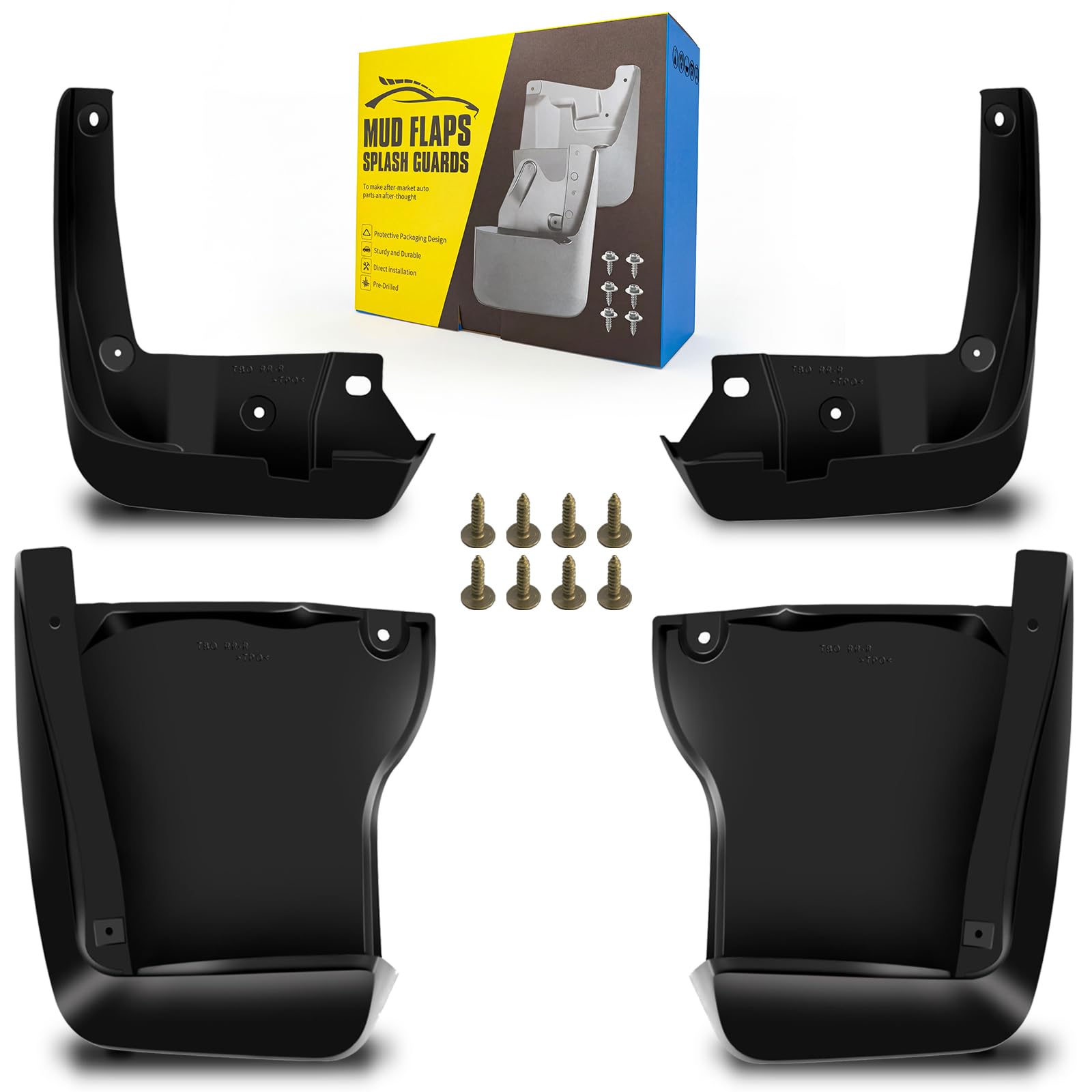 Mud Flaps Fit for 2008-2012 Ho-nda Accord 4-Door Sedan (Not Fits 2-Door Coupe Models), Dedicated Mudguard for Four Seasons Universal Protection, Front and Rear