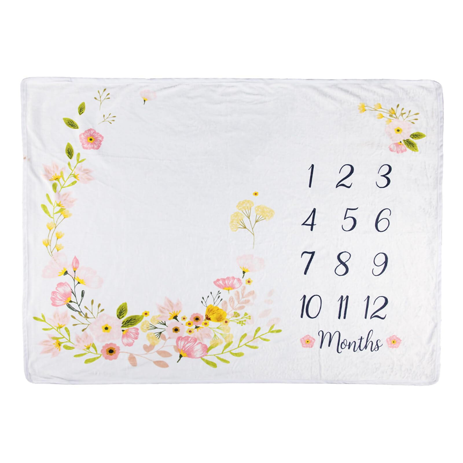 Yissone Monthly Milestone Blanket lized Name Month Blankets for Newborn Shower Photo Background Blankets0 lized name month blankets floral memory blankets growth chart monthly blanket photo backg