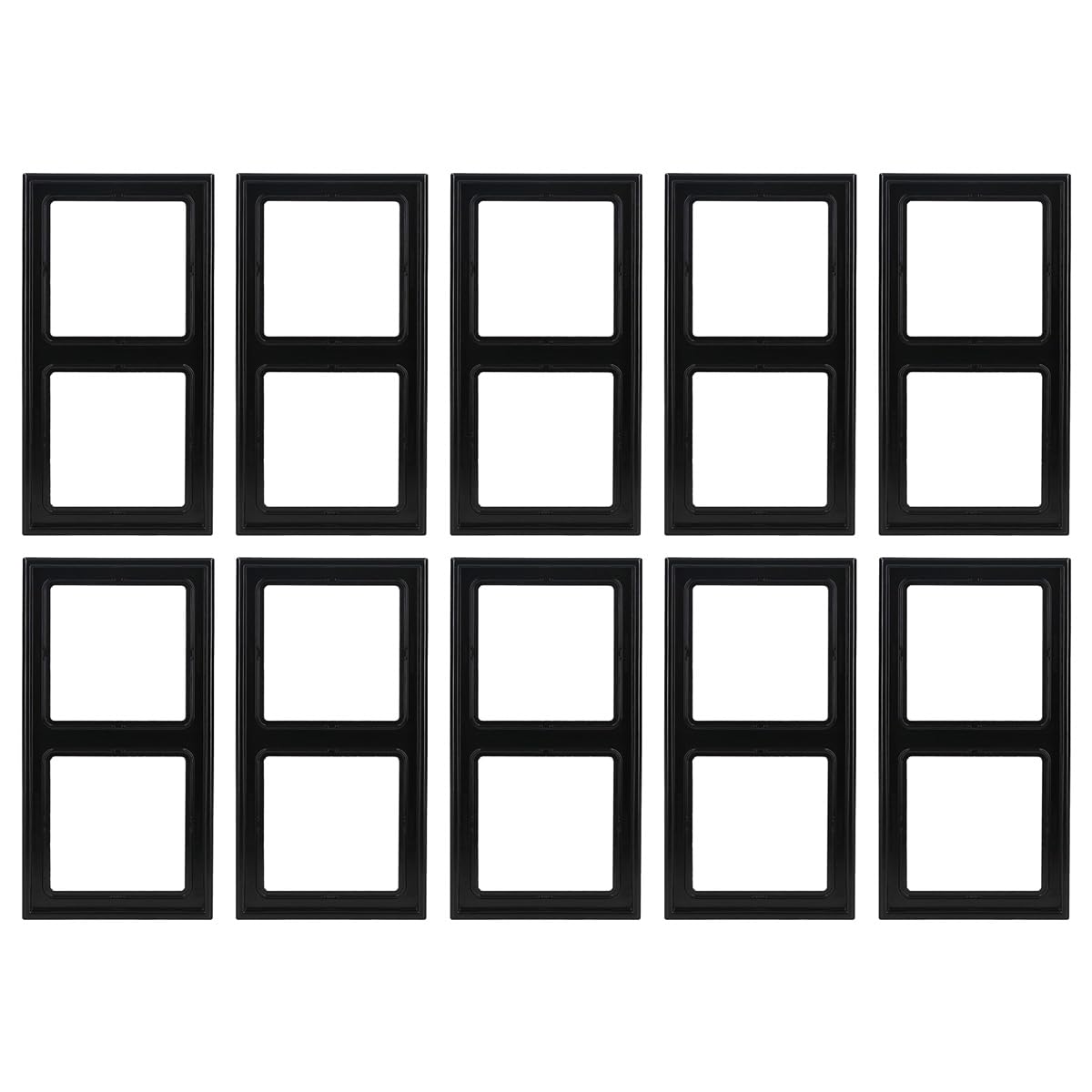 10x JUNG LS982SW Rahmen 2-fach Schwarz Serie LS