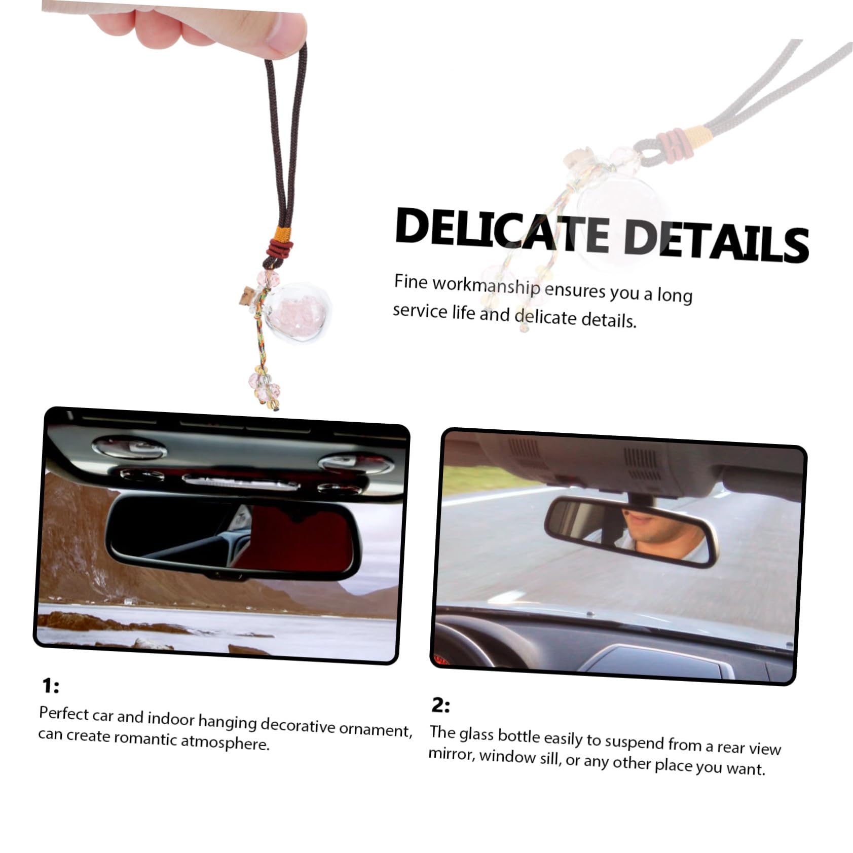 STOBAZA 5piezas Botella De Perfume De Para Colgar Difusor De Esencial Natural Colgante Decorativo Para Retrovisor Aromatizante Para Automóvil y Diseño Elegante