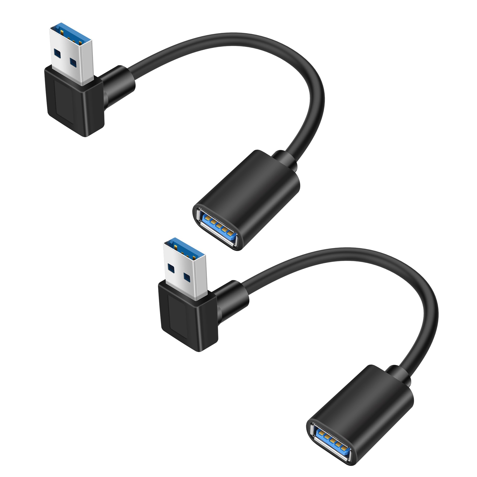 90-Degree USB 3.0 Male To Female Adapter – Right-Angle Connector Extension
