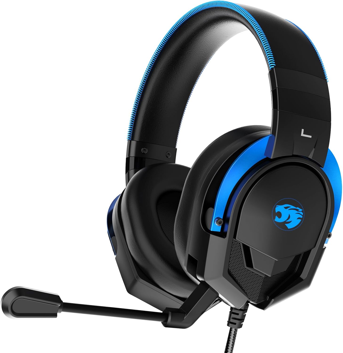 A88 Gaming Headset with Microphone, Stereo Wired Noise Cancelling Over-Ear Headphones with Mic for Pc, Ps5, Xbox One Series X/s, Ps4, Computer, Laptop, Mac, Nintendo, Gamer (Blue) A88 Gaming Headset with Microphone, Stereo Wired Noise Cancelling Over-Ear Headphones with Mic for Pc, Ps5, Xbox One Series X/s, Ps4, Computer, Laptop, Mac, Nintendo, Gamer (Blue)