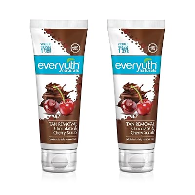 Everyuth Naturals Tan Removal Chocolate&Cherry Scrub|D Tan,Detoxify&Cleanse|Paraben Free|Antioxidant Choco&Multi-Vitamin