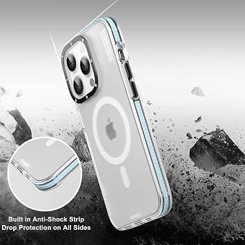 YOUNGKIT iPhone 14 Pro Max Kılıfı; Magsafe Uyumlu;Üstün koruma; Darbeye ve Çizilmeye Dayanıklı; Ultra İnce Sert Manyetik Telefon Kılıfı - Mavi