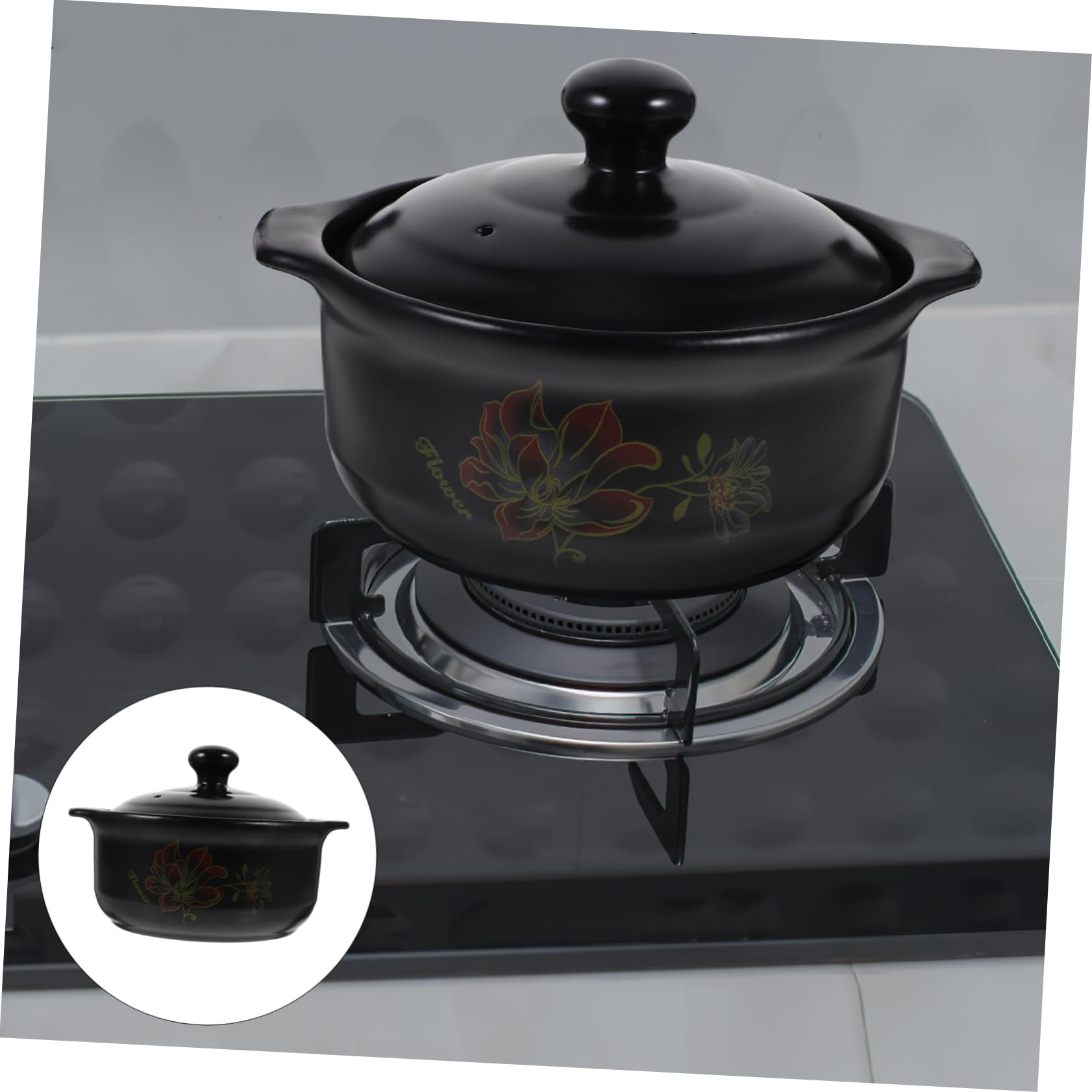 Casserole et Collecte D'énergie pour Cuisson Uniforme en Céramique 1600ml Design Créatif, Usage Domestique de 1 à 2 Personnes