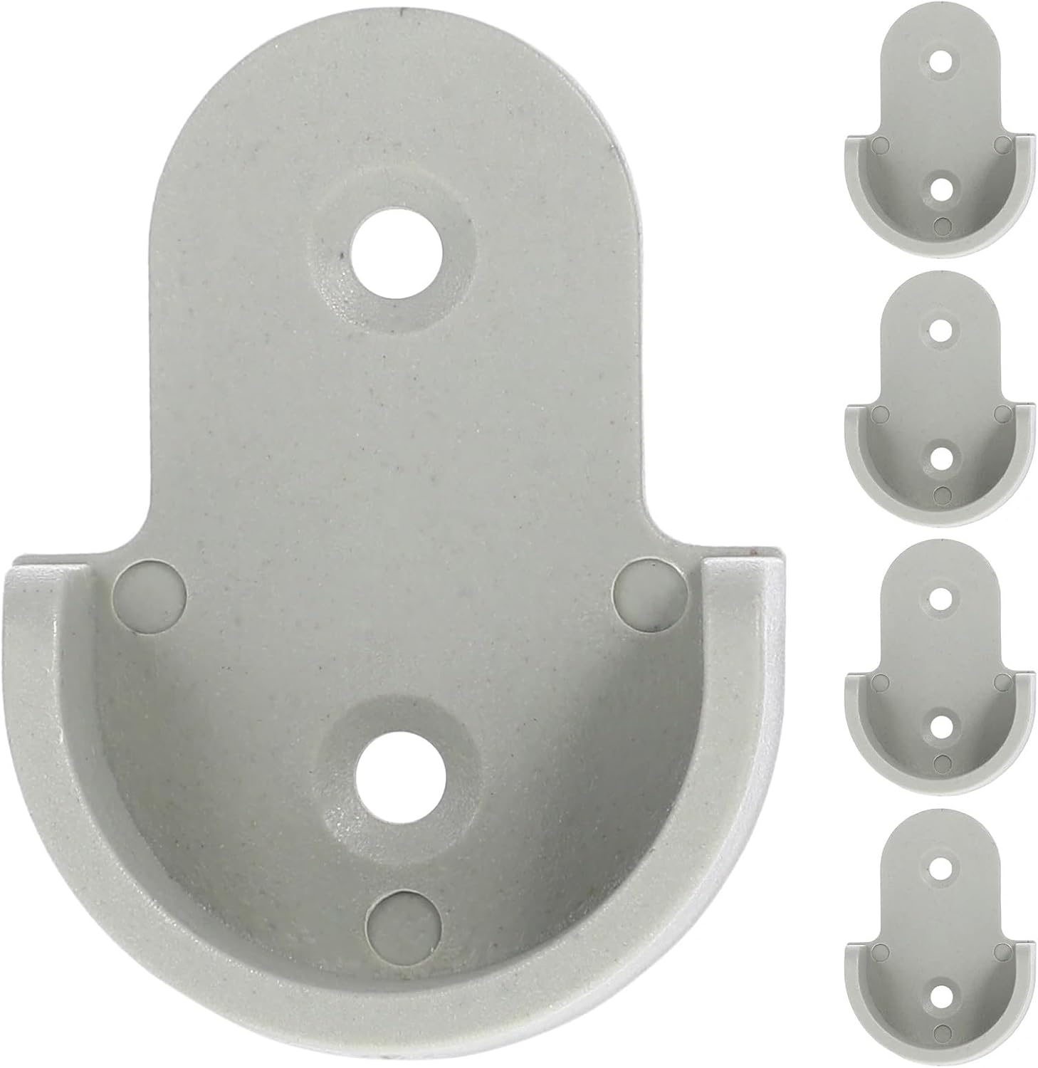 Closet Rod Bracket Plastic Wardrobe Pole Brackets Closet Rod Bracket Shower Curtain Holders Thick For Wall Repair Bathroom Window(200PCS)