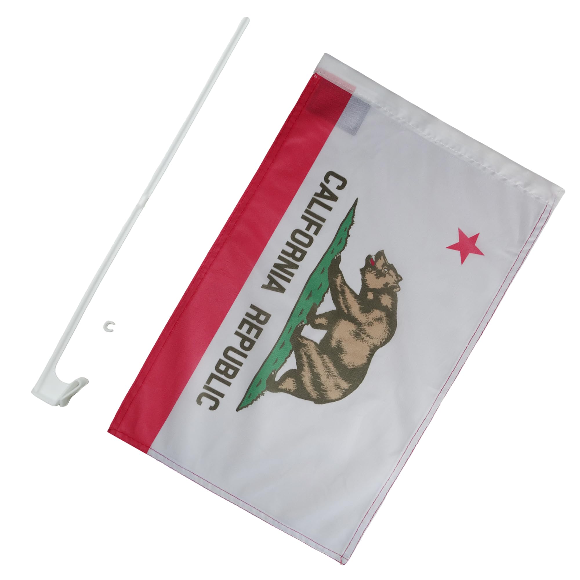 AZ FLAG Drapeau Californie Voiture 45x30 cm 100% Polyester PVC Attaches