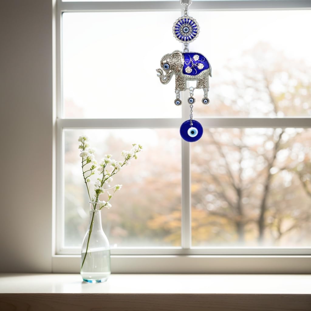 Hztyyier Evil Eye Amulett – Blauer Glas-Anhänger, Türkisches Ornament, Wandbehang Für Glück & Schutz