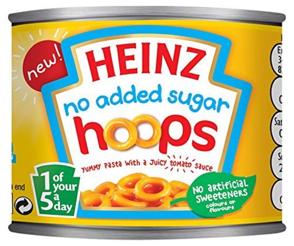 Heinz Hoops No Sugar Added, 205 g