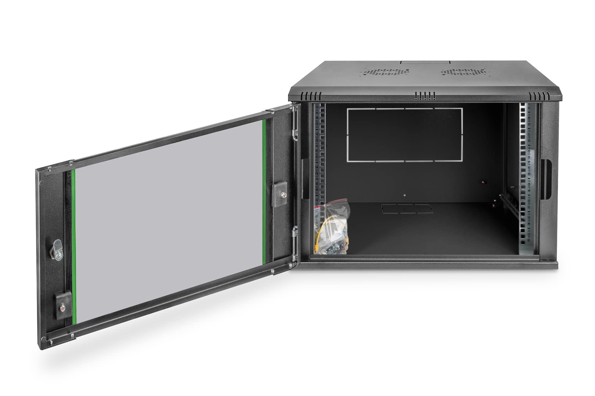 DIGITUS Armadio di rete Rack 19 pollici 9U Montaggio a parete Profondità 450mm Carico 60kg Serie Dynamic Basic Nero