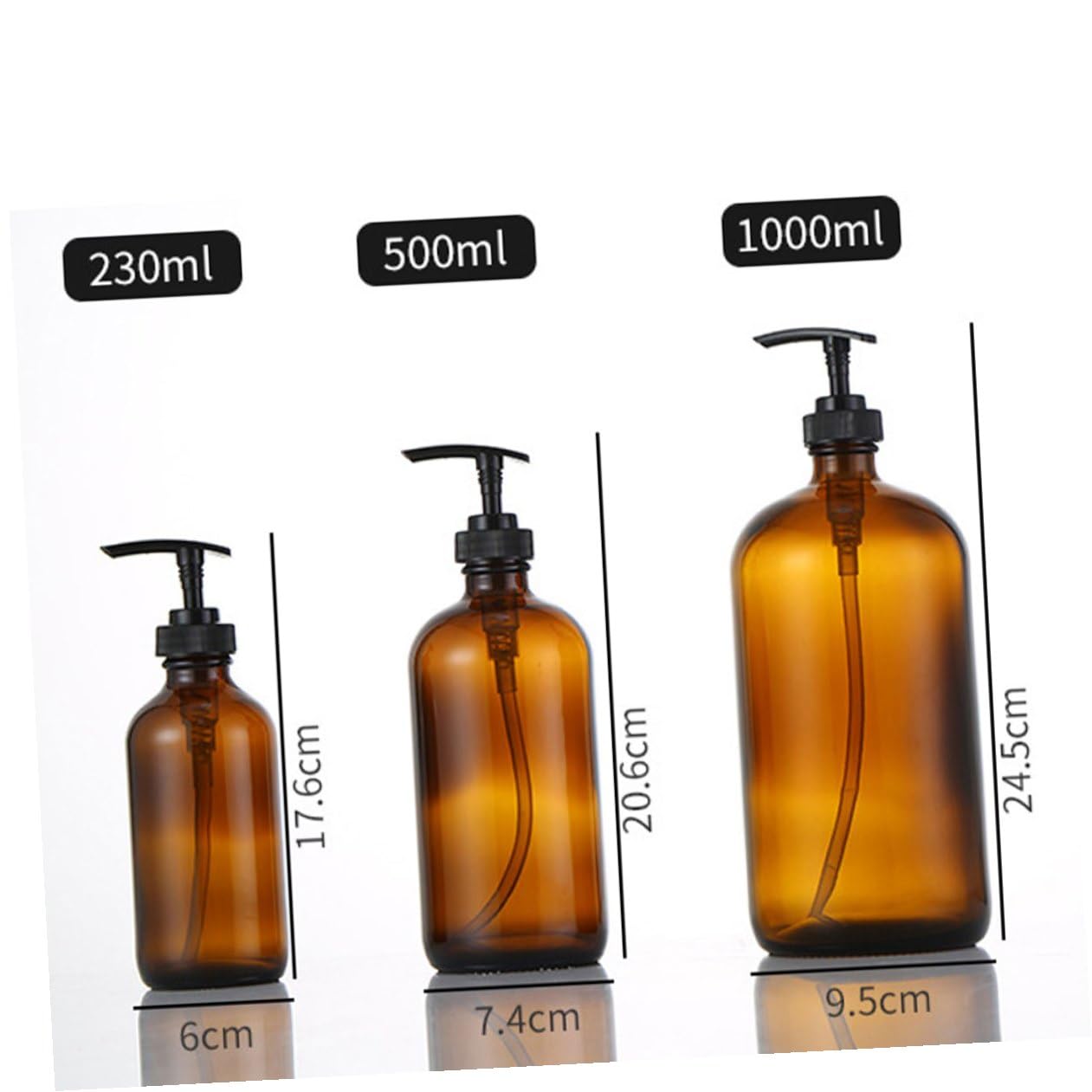 VILLCASE 2 Stück Braune Sprühflaschen aus Glas 500 ml Wiederbefüllbare Leere Sprühflaschen mit Auslöser Auslaufsichere Make Up und Hautpflege Tragbar für Reisen und Outdoor
