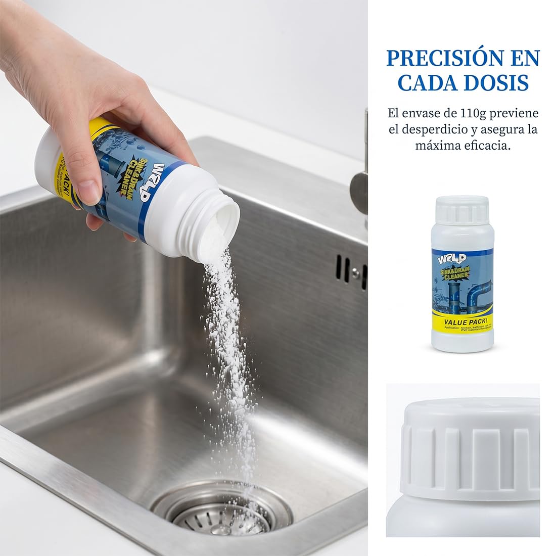 Drainelix Espuma, Drainelix Desatascador, Turbonet 2.0 Desatascador, Draine-lix Limpiador De Desagües, Desatas-cador Tuberias, Elimina Pelo, Grasa, Jabón y Restos de Comida (3 Botella(330g))