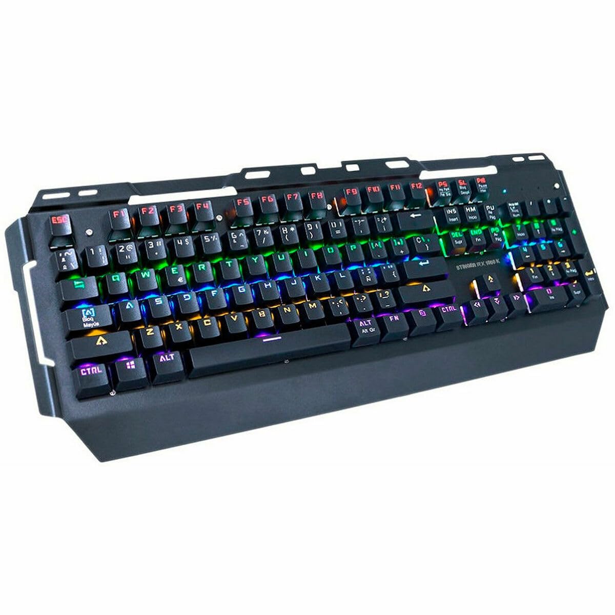 Woxter Stinger RX 1000 Kr - Mechanical Gaming Keyboard, Aluminium Frame, Micro Switch, Illuminated, Anti-Ghosting, Nylon Cable, Compatible PC/PS4/Fortnite/Apex Legends