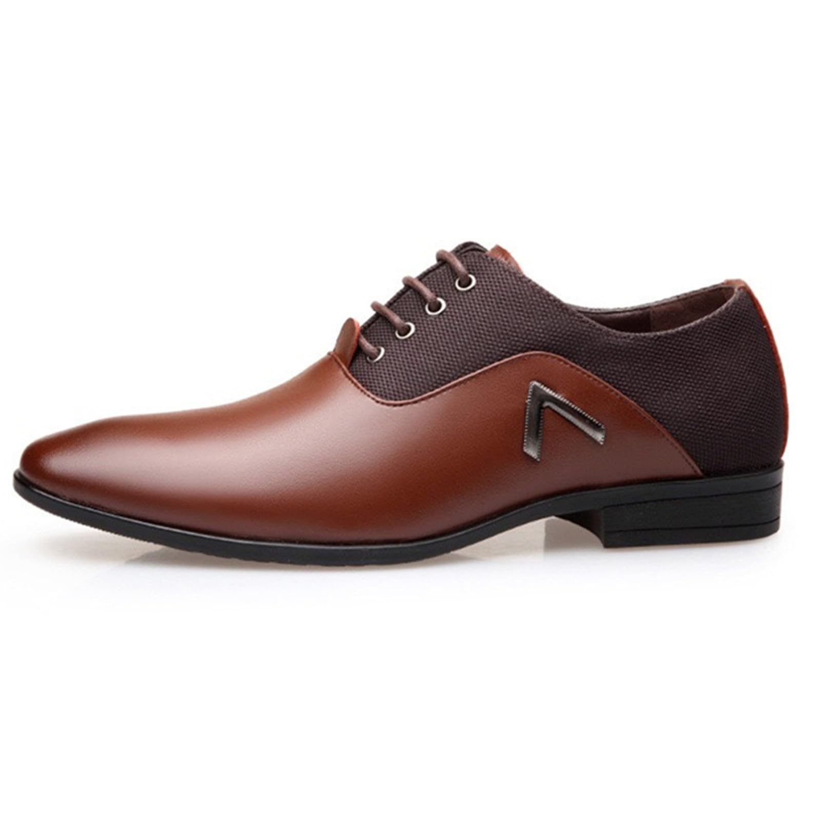 Mens Dress Shoes Fashion Lace-Up Pointed-Toe Formal Suit Shoes Classic Modern Business Wedding Oxford Shoes for Men